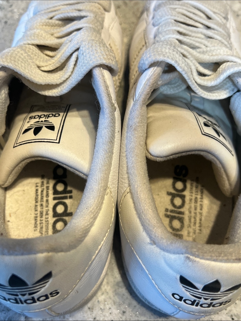 Adidas Superstar White Leather Shell Toe Sneakers Size 9 EUC - Picture 8 of 10